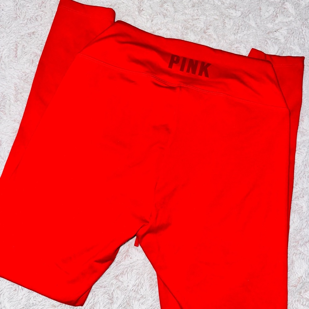 L PINK Victoria's Secret Red Leggings